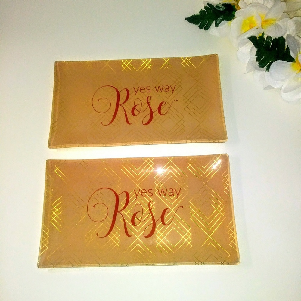 SOIREE BY AMERICAN ATELIER DECORATIVE PLATE.SET 2